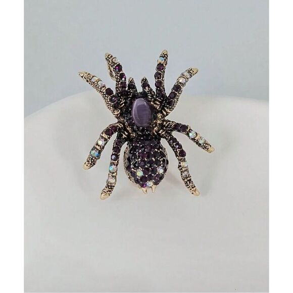 Purple Spider Brooch - Picture 1 of 2